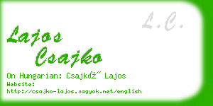 lajos csajko business card